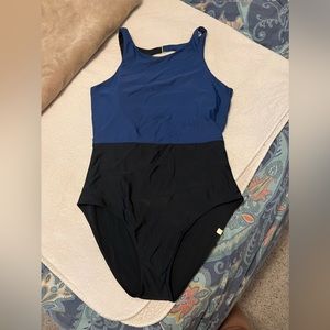 Summersalt The Cove one piece swimsuit, size 14 in black and blue